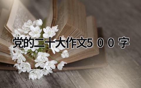 黨的二十大作文500字