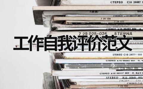 工作自我評價范文