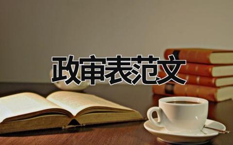 政審表范文