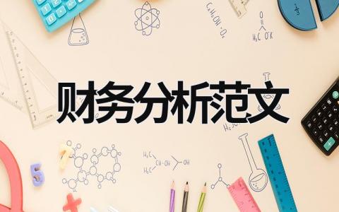 財務分析范文