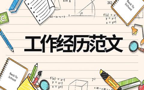 工作經歷范文