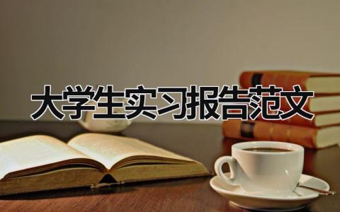 大學生實習報告范文