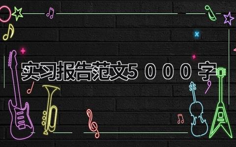 實習報告范文5000字