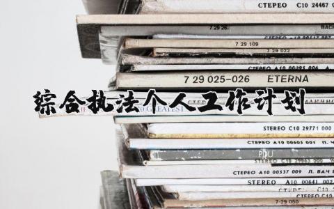 綜合執法個人工作計劃 2023年綜合執法個人工作計劃總結 19篇