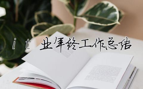 it業(yè)年終工作總結(jié)怎么寫？it業(yè)年終工作總結(jié)范文模板（精品17篇）