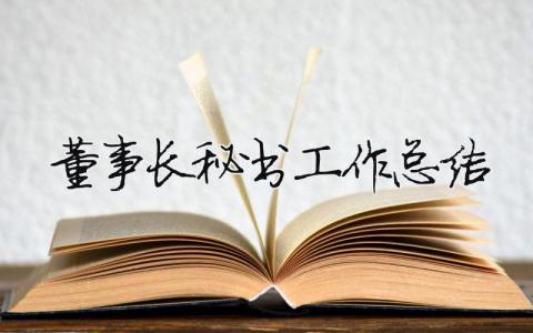 董事長(zhǎng)秘書(shū)工作總結(jié) 董事長(zhǎng)秘書(shū)工作總結(jié)（范文模板精品11篇）